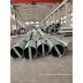 Transmission Steel Pole Hot dip galvanized monopole with anchor bolt system Manufactory